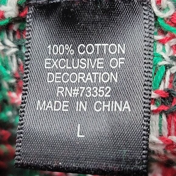 33 DEGREES MENS COTTON SWEATSHIRT WITH CAT ALSO HOLIDAY LIKE - SIZE L - Picture 6 of 6